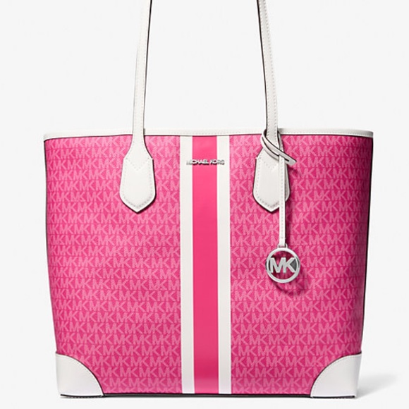 Michael Kors Eva Large Signature Logo Stripe Tote Bag Dragonfruit
NWT - Picture 3 of 16